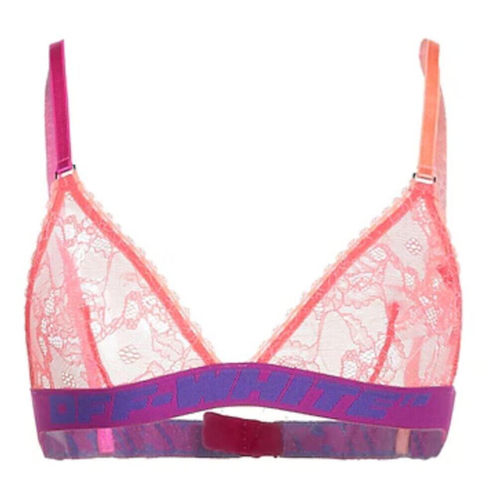 Off White Lace bra Salmon pink M